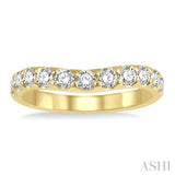 .75CTRDDM CURVED BAND YG 14K-H*