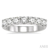 1 Ctw Round Cut Diamond 7 Stone Wedding Band in Platinum