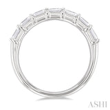 1 Ctw East-West Emerald Cut Diamond Fashion Band in 14K White Gold