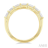 1 Ctw East-West Emerald Cut Diamond Fashion Band in 14K Yellow Gold