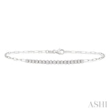 .50CTRDDM PAPER CLIP BRACELET WG 14K-G*