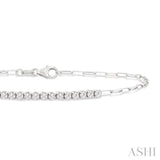 .50CTRDDM PAPER CLIP BRACELET WG 14K-G*