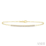 .50CTRDDM PAPER CLIP BRACELET YG 14K-G*
