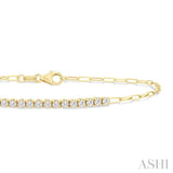 .50CTRDDM PAPER CLIP BRACELET YG 14K-G*