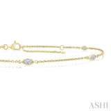 .45CTMQDM STATION BRACELET YG 14K-G