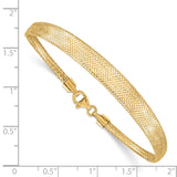 14K Graduated Stretch Mesh 7 inch Bracelet