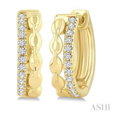 1/10 Ctw Single Cut Diamond Petite Huggie Earrings in 10K Yellow Gold