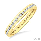 1/2 ctw Channel Round Cut Diamond Eternity Wedding Band in 14K Yellow Gold