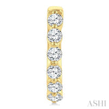 1.00CTRDDM SINGL PRONG HOOP ER YG 14K-G*