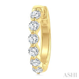 1.00CTRDDM SINGL PRONG HOOP ER YG 14K-G*