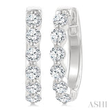 1.00CTRDDM SINGL PRONG HOOP ER WG 14K-G*