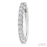 1.00CTRDDM OVAL HOOP ER WG 14K-G*