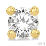 1/10 Ctw Round Cut Diamond Stud Earrings in 14K Yellow Gold