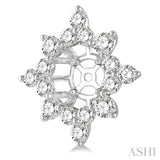 1 1/2 Ctw Lattice Round Cut Diamond Earrings Jacket in 14K White Gold