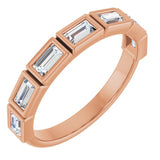 10K Rose Gold 3/4 CTW Lab-Grown Diamond Anniversary Band