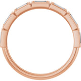 10K Rose Gold 3/4 CTW Lab-Grown Diamond Anniversary Band