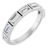 10K White Gold 3/4 CTW Lab-Grown Diamond Anniversary Band