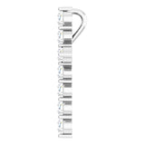 14K White Gold 3/8 CTW Natural Diamond Cross Pendant