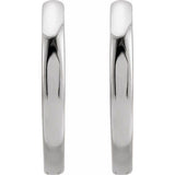 Sterling Silver Hinged 15 mm Hoop Earrings