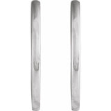 Platinum Hinged 20 mm Hoop Earrings