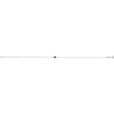 Platinum Lab-Grown Blue Sapphire Bezel-Set Solitaire 6 1/2-7 1/2" Bracelet