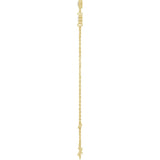 14K Yellow Gold 1/4 CTW Natural Diamond Bezel-Set 3-Stone 6 1/2-7 1/2" Bracelet