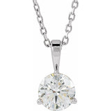 14K White Gold 5/8 CTW Natural Diamond 18" Necklace