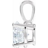 14K White Gold 1 1/2 CT Lab-Grown Diamond Pendant