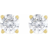 14K Yellow Gold 1/2 CT Lab-Grown Diamond Earring
