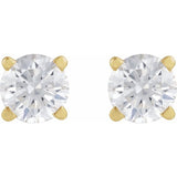 14K Yellow Gold 1/4 CT Lab-Grown Diamond Earring