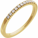 10K Yellow Gold 1/6 CTW Lab-Grown Diamond Stackable Ring