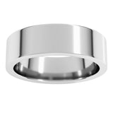 14K White Gold 6 mm Comfort-Fit Flat Band Size 8.5
