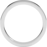 Platinum 3 mm Comfort-Fit Flat Band Size 6