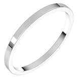 14K White Gold 1.5 mm Flat Band Size 5