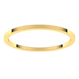 14K Yellow Gold 1 mm Flat Band Size 6