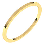 14K Yellow Gold 1 mm Flat Band Size 7