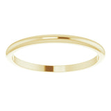 18K Yellow Gold 1.5 mm Half Round Band Size 6.5