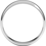 Sterling Silver 6 mm Lightweight Half Round Band Size 11