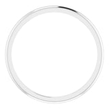 Platinum 1.5 mm Half Round Band Size 4.5