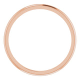 14K Rose Gold 1.5 mm Half Round Band Size 8
