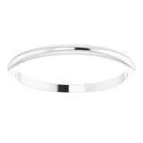 Platinum 1.5 mm Half Round Band Size 8