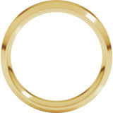 14K Yellow Gold 6 mm Beveled-Edge Comfort-Fit Flat Band Size 11.5