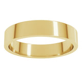 14K Yellow Gold 4 mm Flat Band Size 8.5