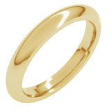 10K Yellow Gold 3 mm Comfort-Fit Half Round Band Size 4.5