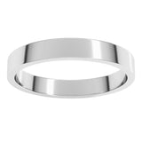 14K White Gold 3 mm Flat Band Size 4.5
