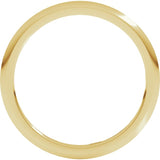 14K Yellow Gold 1 mm Comfort-Fit Half Round Band Size 4.5