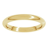 10K Yellow Gold 2.5 mm Comfort-Fit Half Round Band Size 5