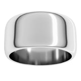 14K White Gold 10 mm Half Round Band Size 8