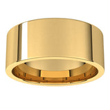 14K Yellow Gold 8 mm Lightweight Comfort-Fit Flat Band Size 11