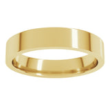 14K Yellow Gold 4 mm Lightweight Comfort-Fit Flat Band Size 5.5